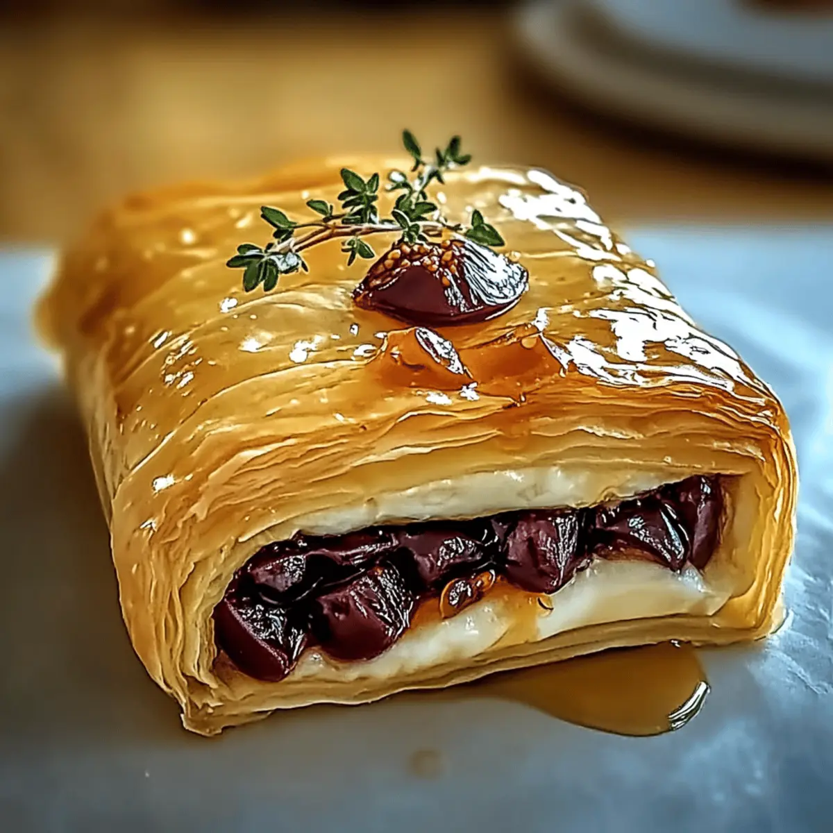 Baked Brie in Puff Pastry with Honey & Pecans