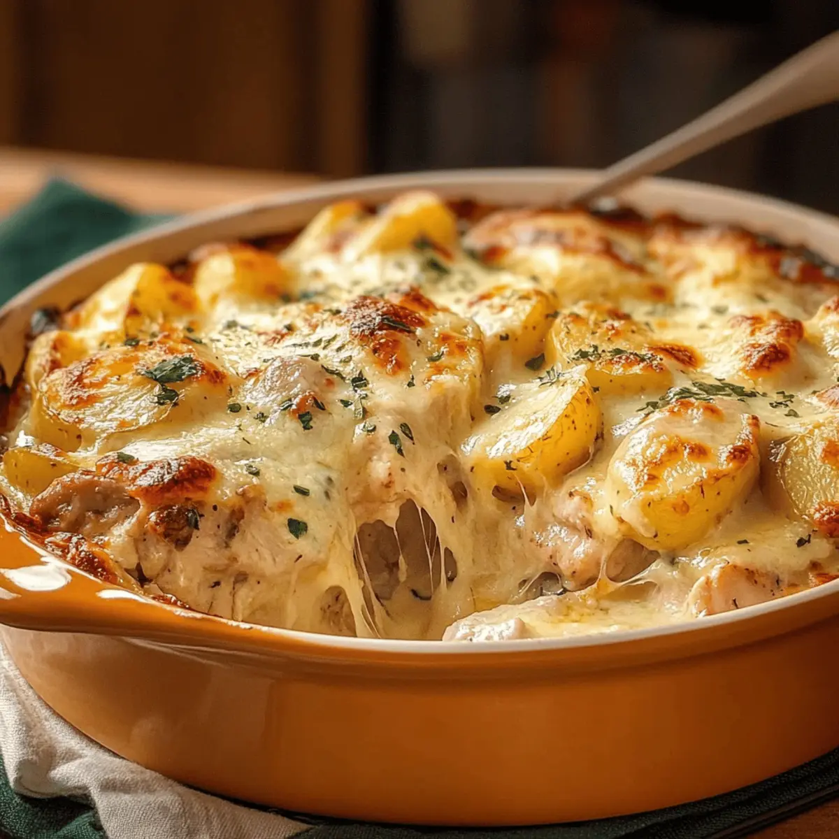 Cheesy Chicken and Potato Bake