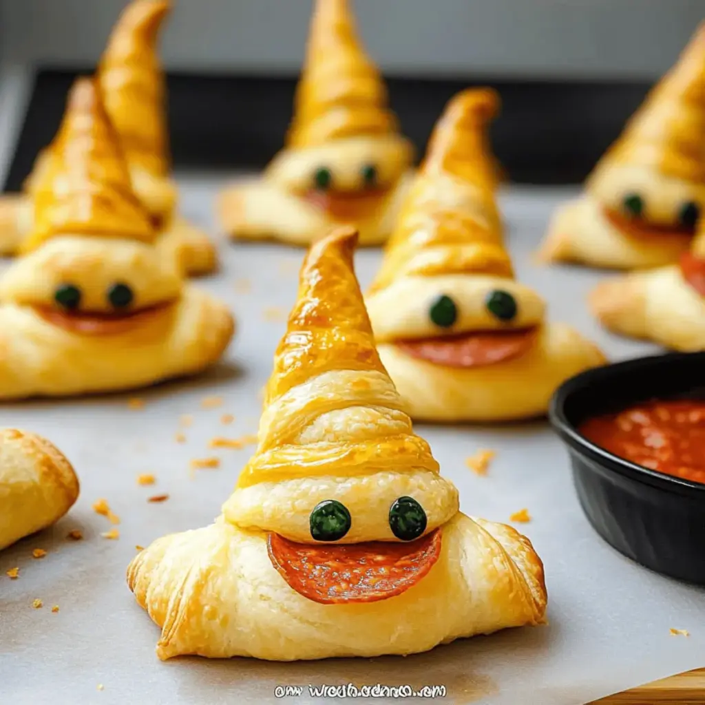Cheesy Witch Hat Crescents