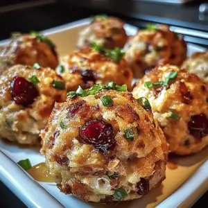 Cranberry Turkey Stuffing Balls