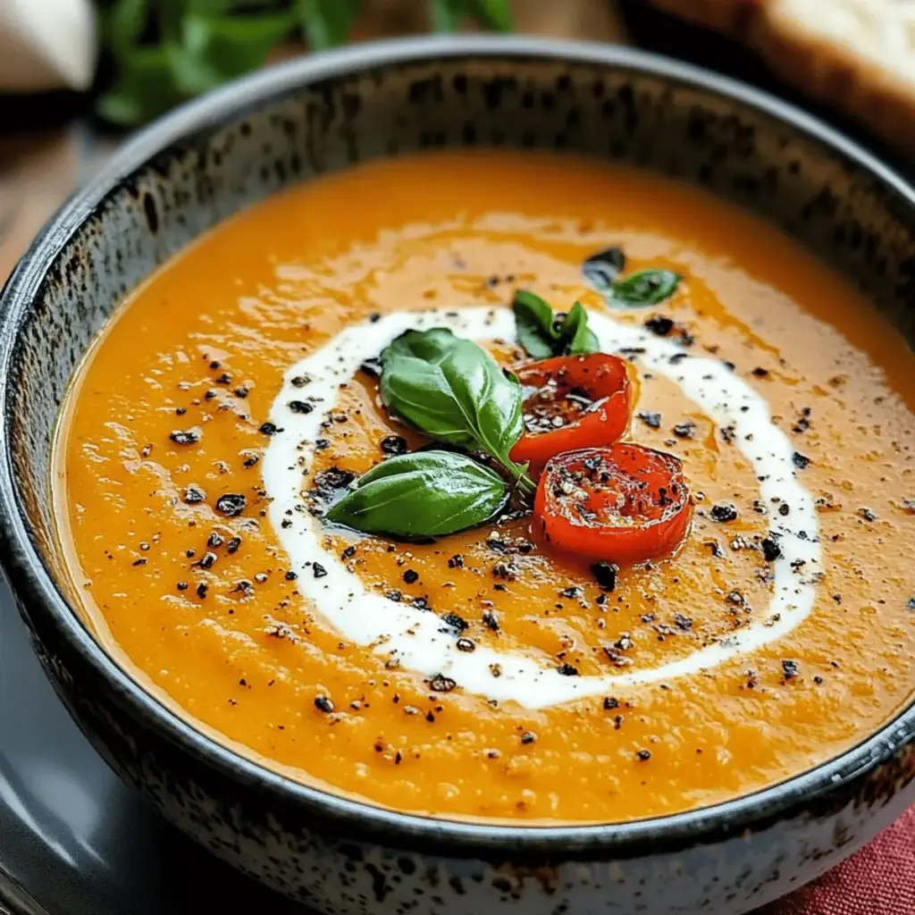 Creamy Roasted Garlic Tomato Soup