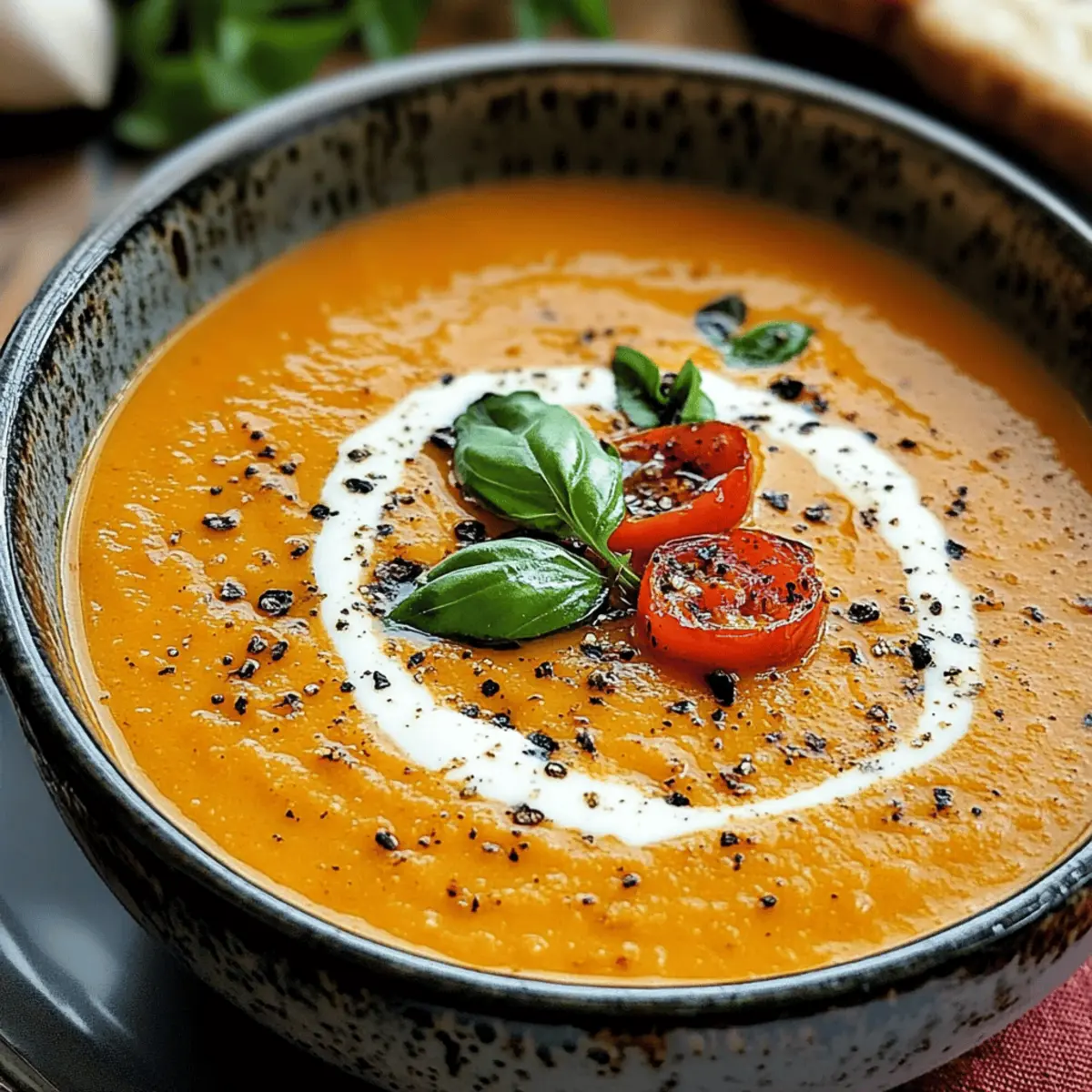 Creamy Roasted Garlic Tomato Soup: Your Cozy Comfort Dish