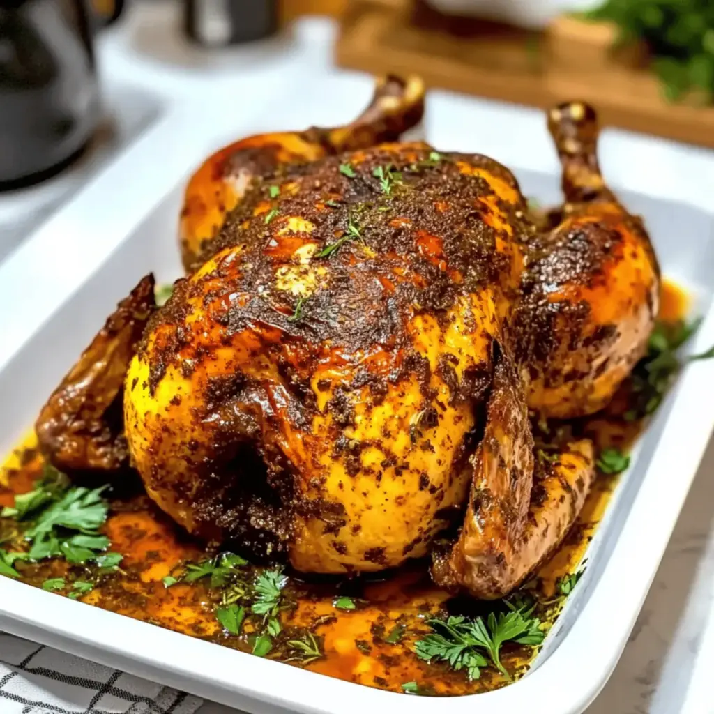 Garlic Herb Butter Roasted Chicken
