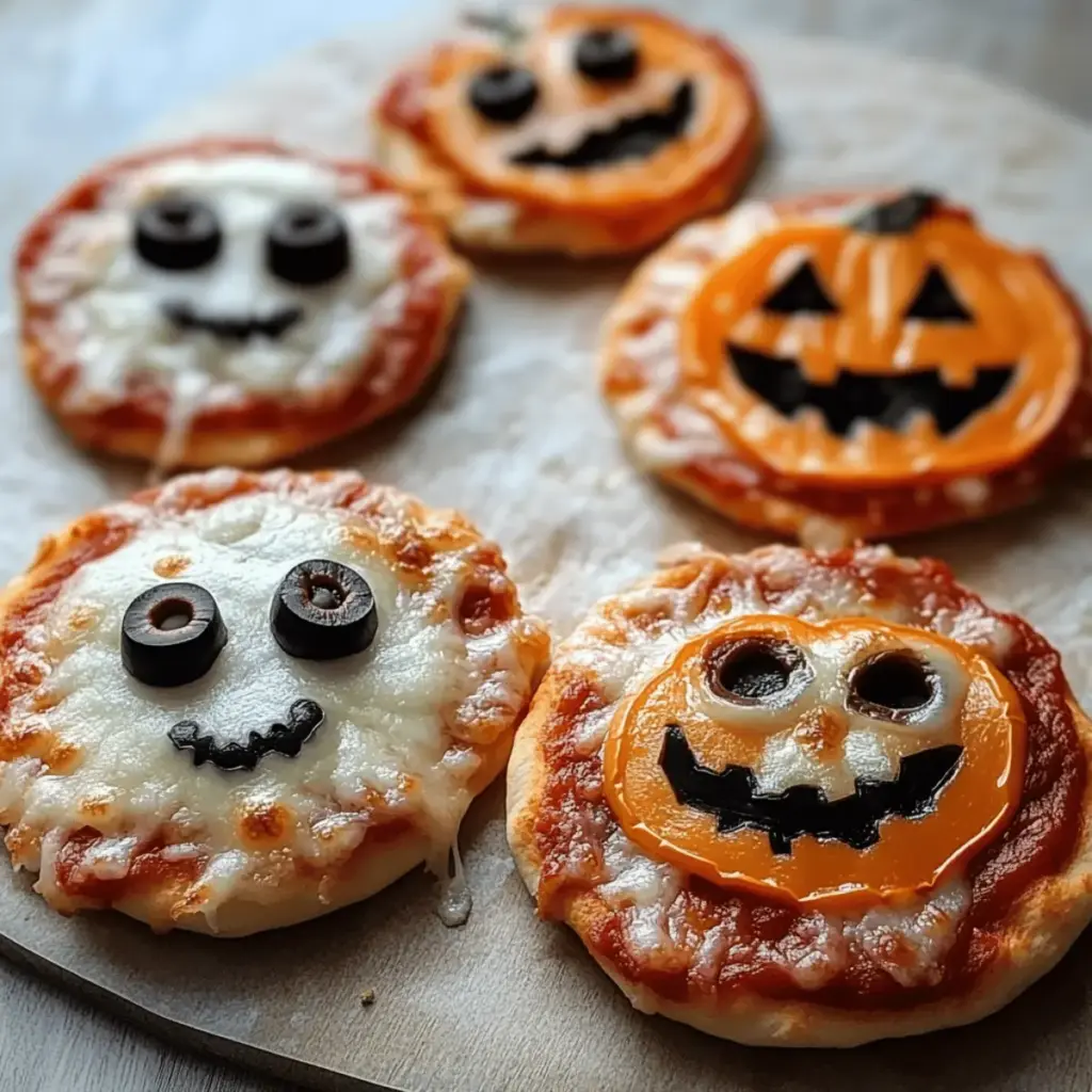 Halloween Mini Pizzas