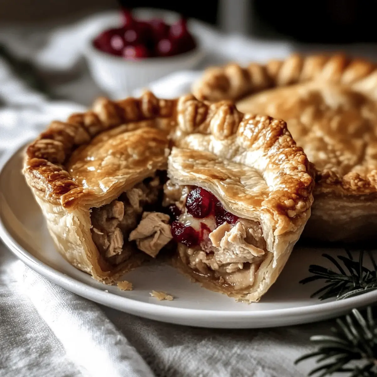 Mini Thanksgiving Turkey & Cranberry Pot Pies to Warm Your Soul