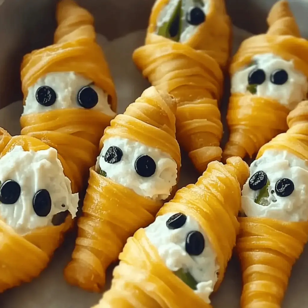 Spooky Jalapeño Popper Mummies