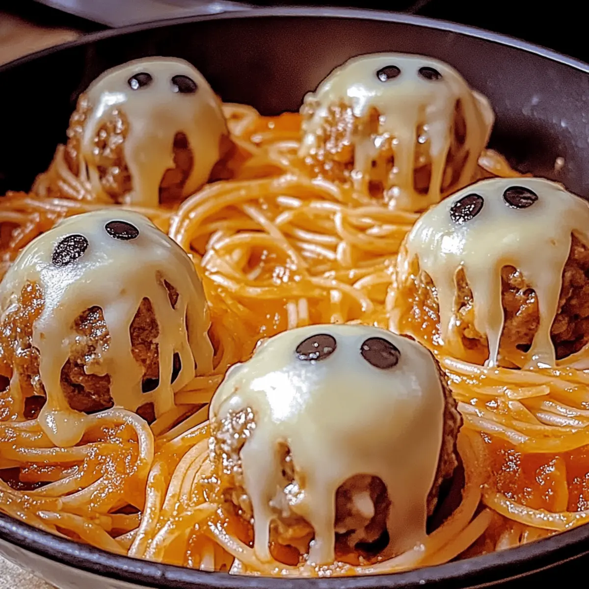 Tasty Spooky Cheese Meatballs for a Fun Halloween Feast