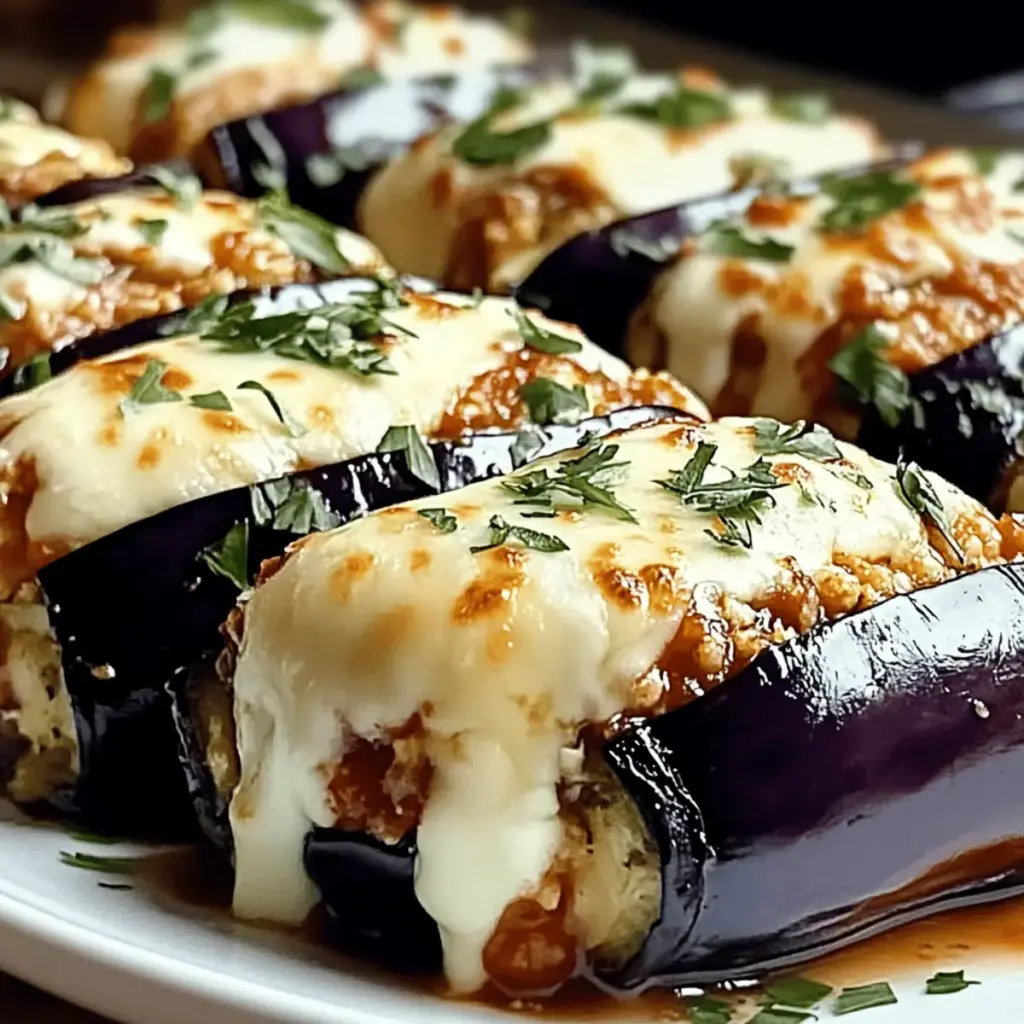 Vegetarian Cheesy Eggplant Rollups
