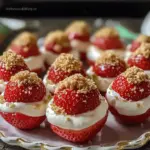 cheesecake deviled strawberries