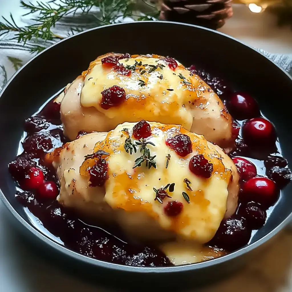 Cranberry Brie Stuffed Chicken