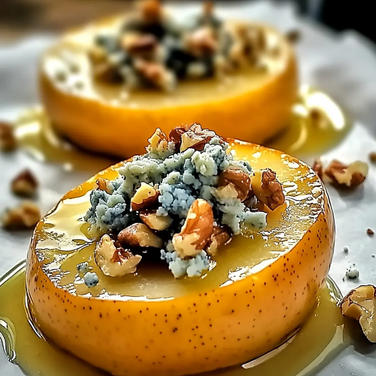 Savory-Sweet Roasted Pears with Blue Cheese & Walnuts Delight