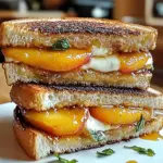 Caramelized Peach & Brie Grilled Sandwiches