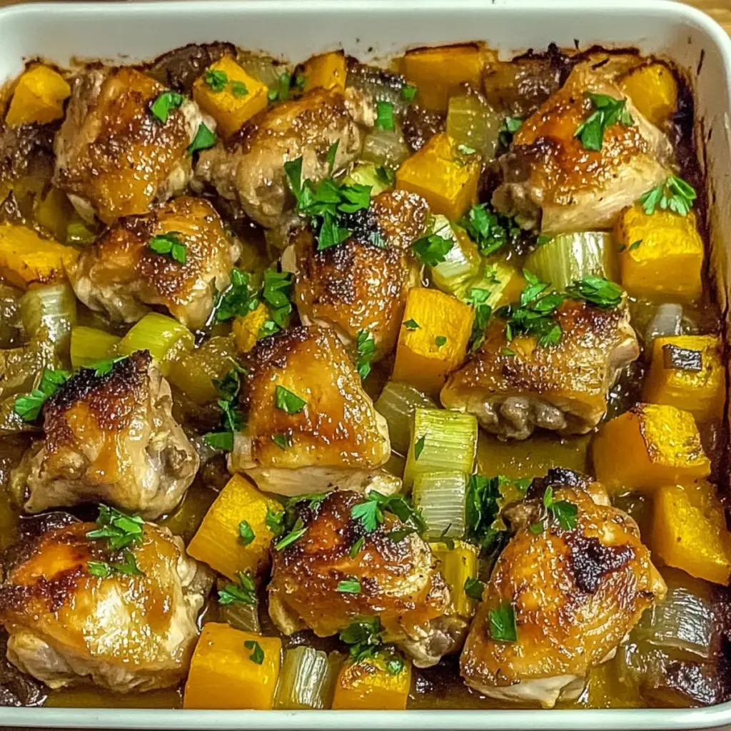 Chicken Leek & Butternut Bake