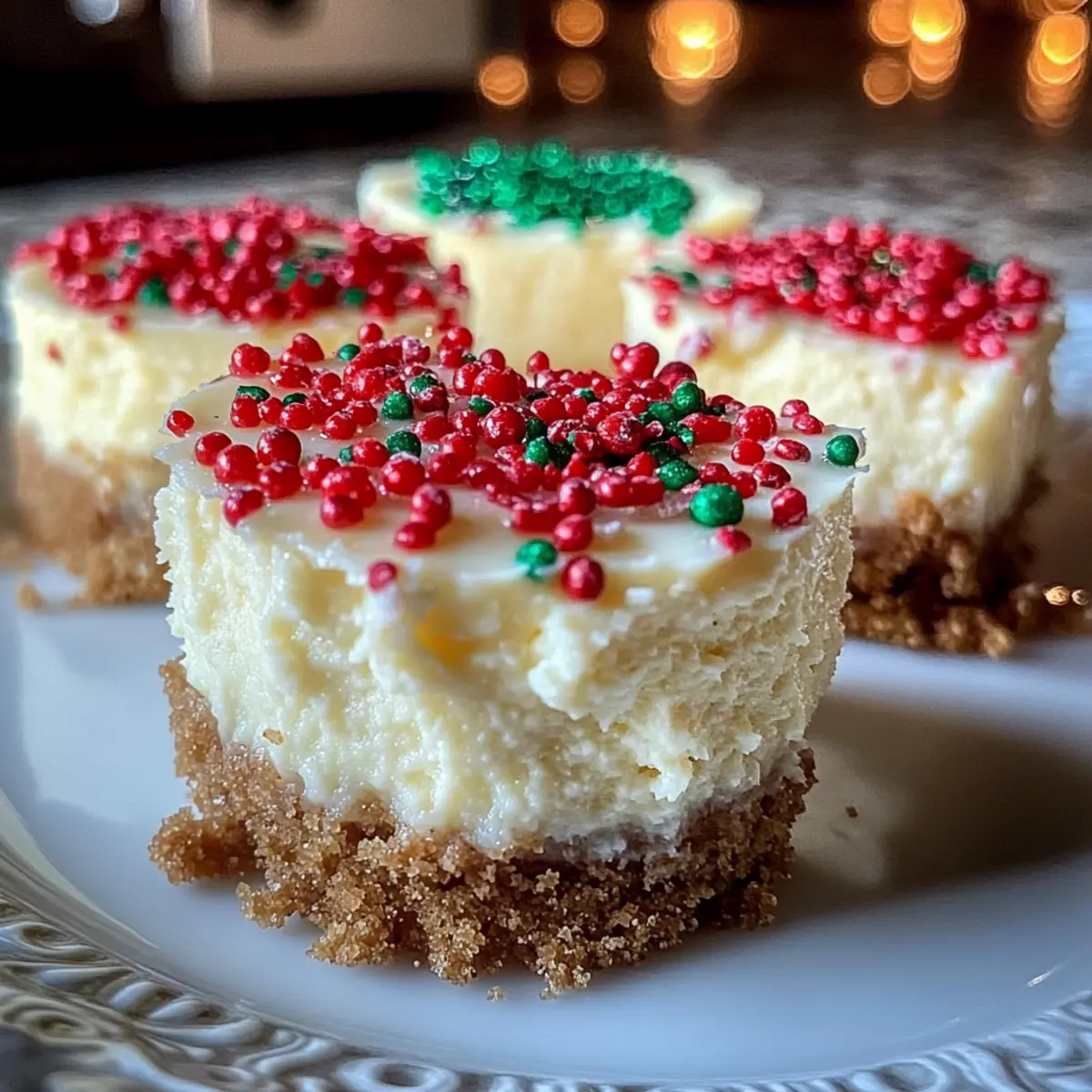 Mini Christmas Cheesecakes
