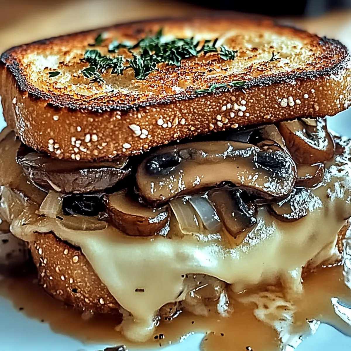 Swiss Mushroom Melt Sandwich