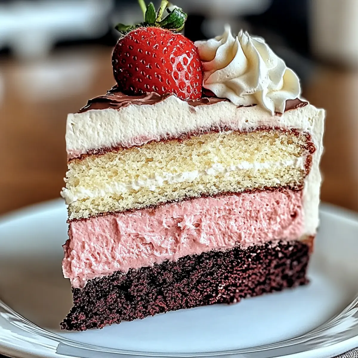 Neapolitan Cake Dessert