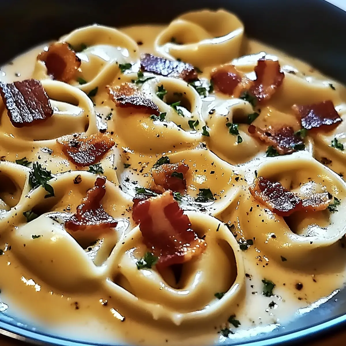 Bacon Cream Cheese Tortellini Pasta