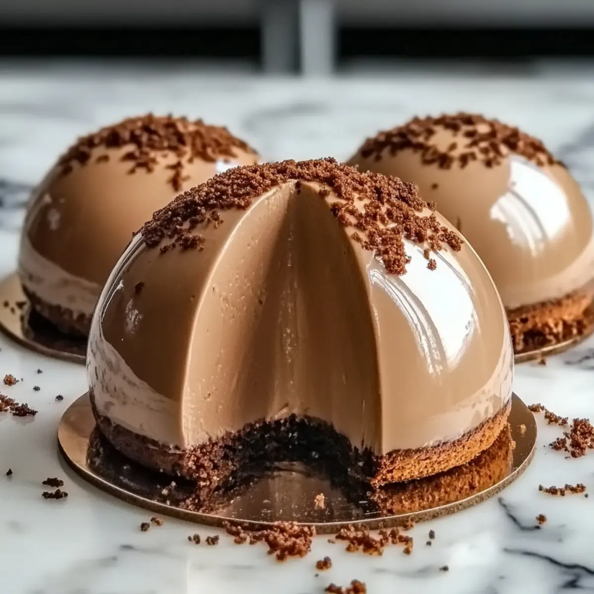 Gingerbread Latte Mousse Domes Dessert: A Festive Delight