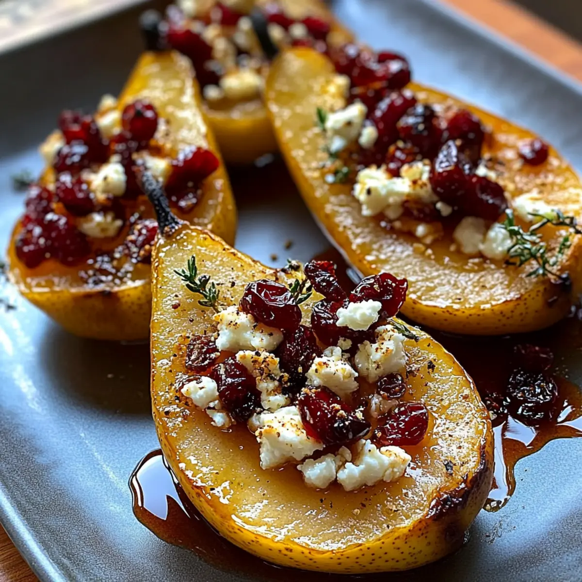 Baked Pears Feta Honey Cranberries: A Warm, Joyful Delight
