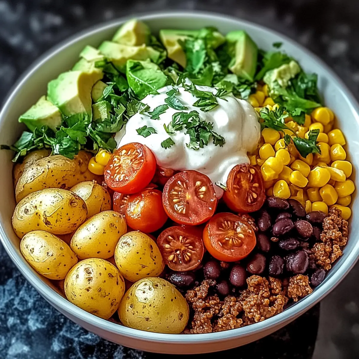 Loaded Potato Taco Bowl Dinner