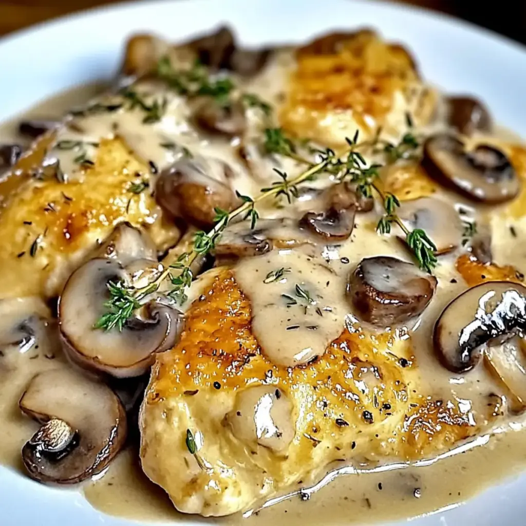 Cozy Mushroom Asiago Chicken