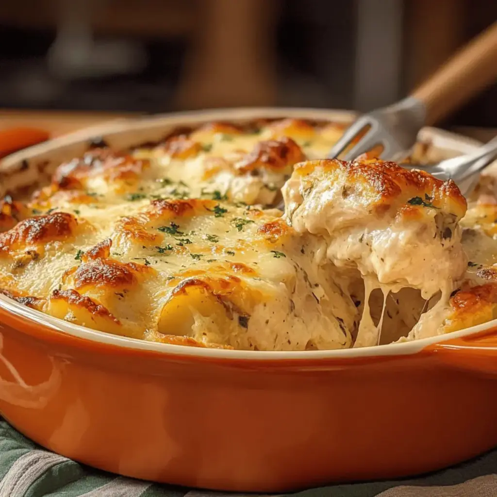 Cheesy Chicken and Potato Bake