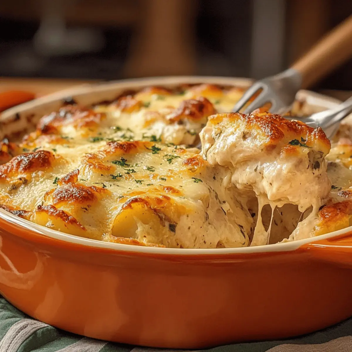 Cheesy Chicken and Potato Bake