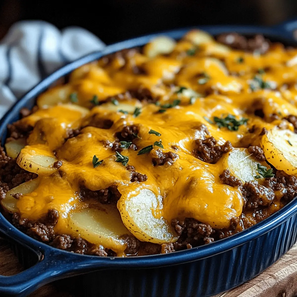 Cheesy Ground Beef & Potato Casserole