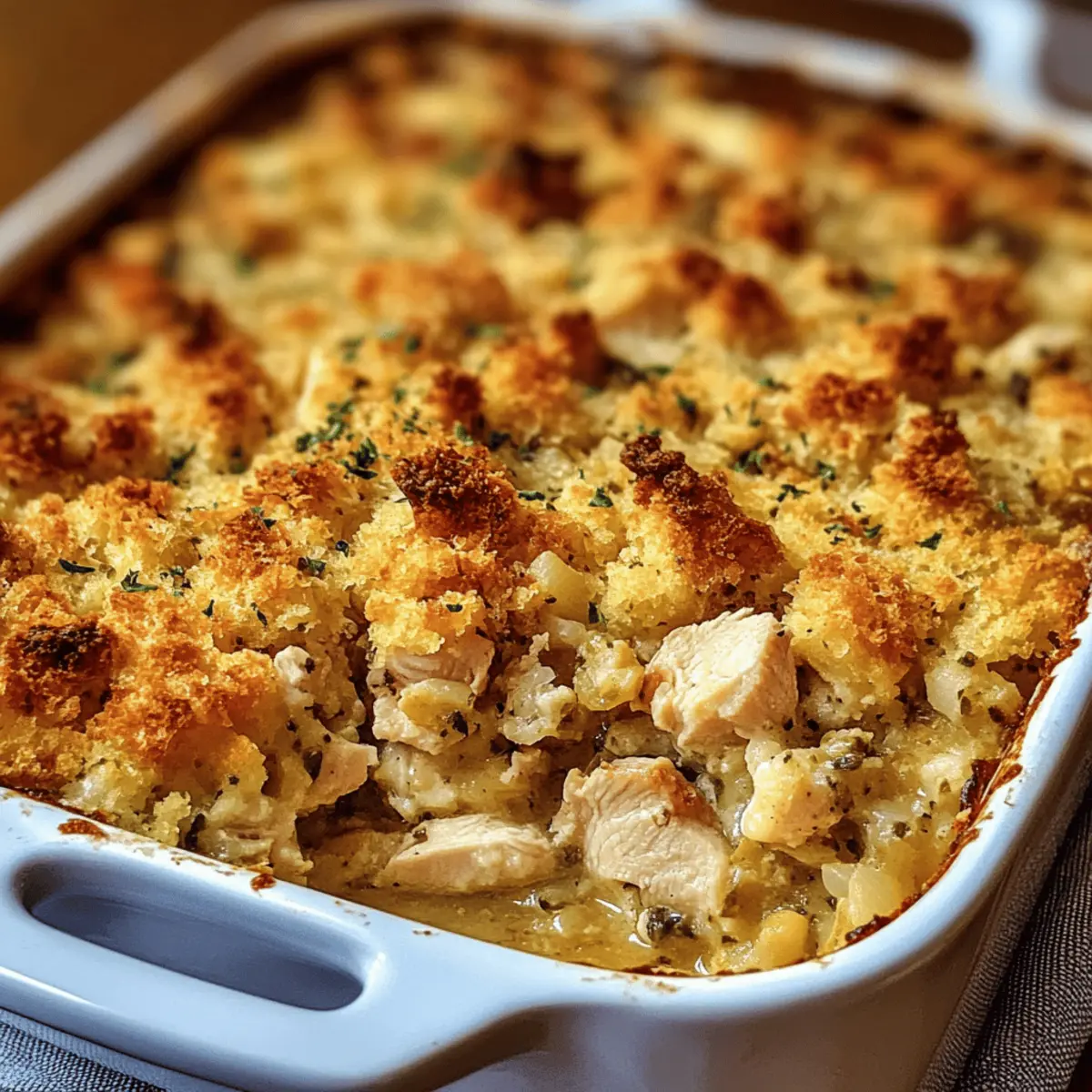 Chicken and Stuffing Casserole