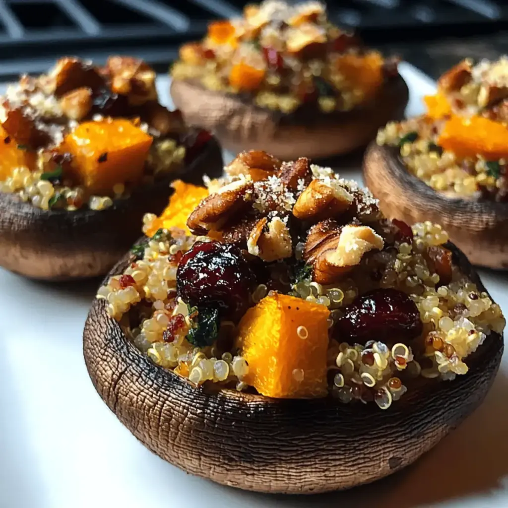 Delicious Autumn Harvest Stuffed Portobello Mushrooms Recipe