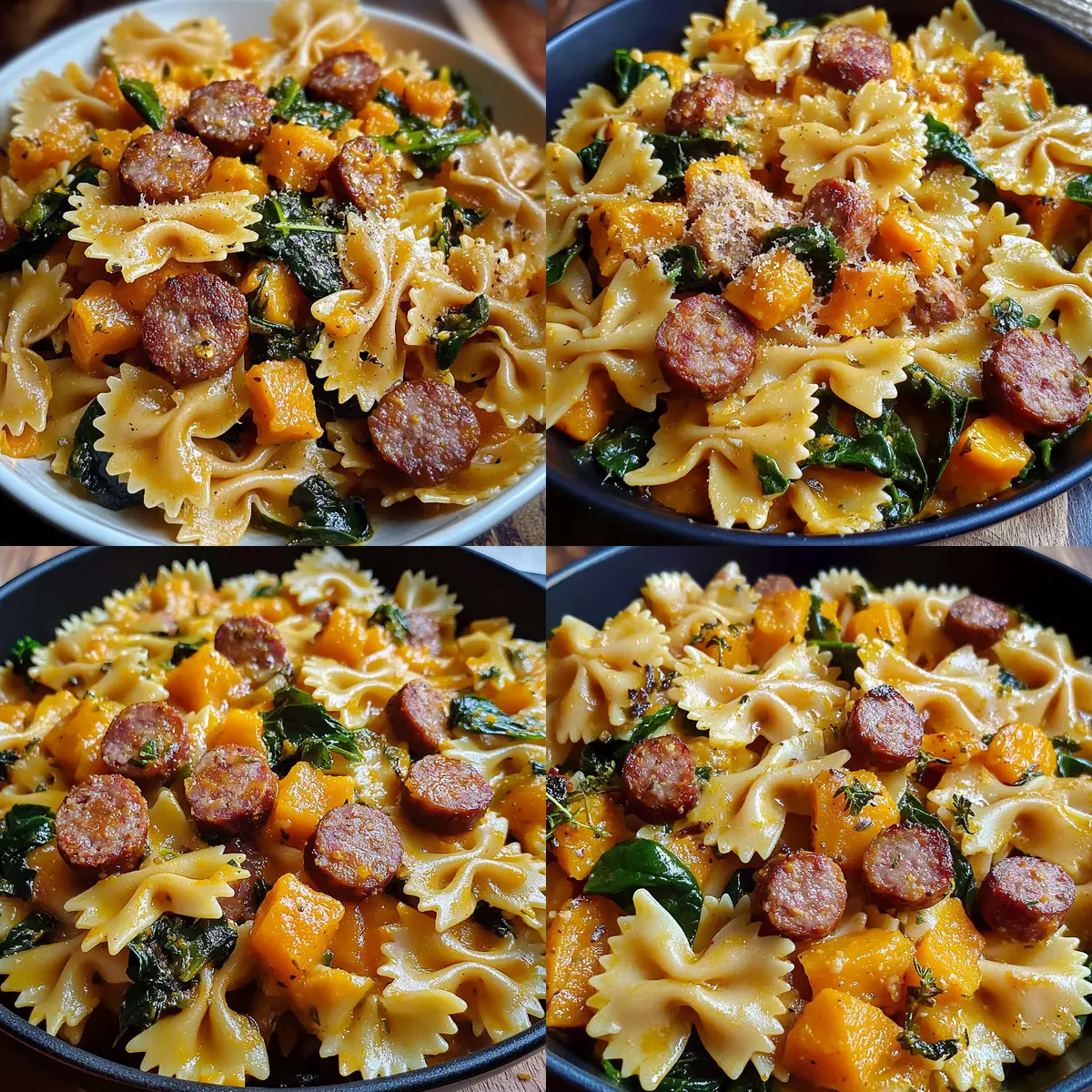 Delicious Autumn Sausage Pasta Squash