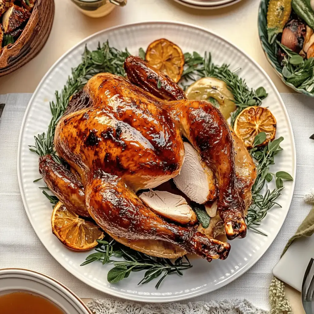 Juicy Maple Bourbon Glazed Turkey