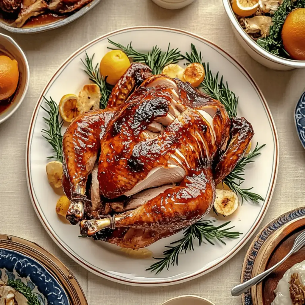 Juicy Maple Bourbon Glazed Turkey