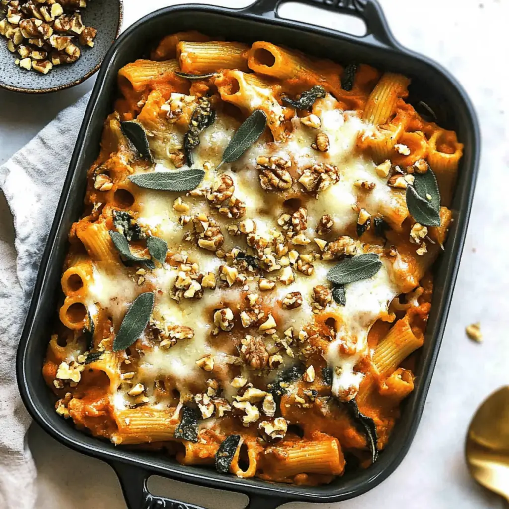 Pasta Bake with Pumpkin Tomato Sauce