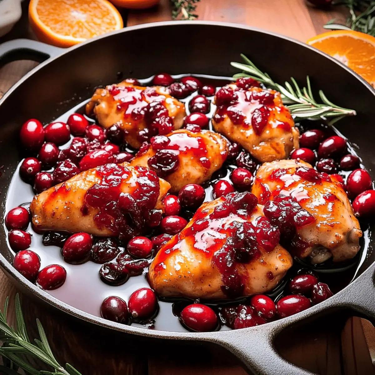 Skillet Cranberry Orange Chicken