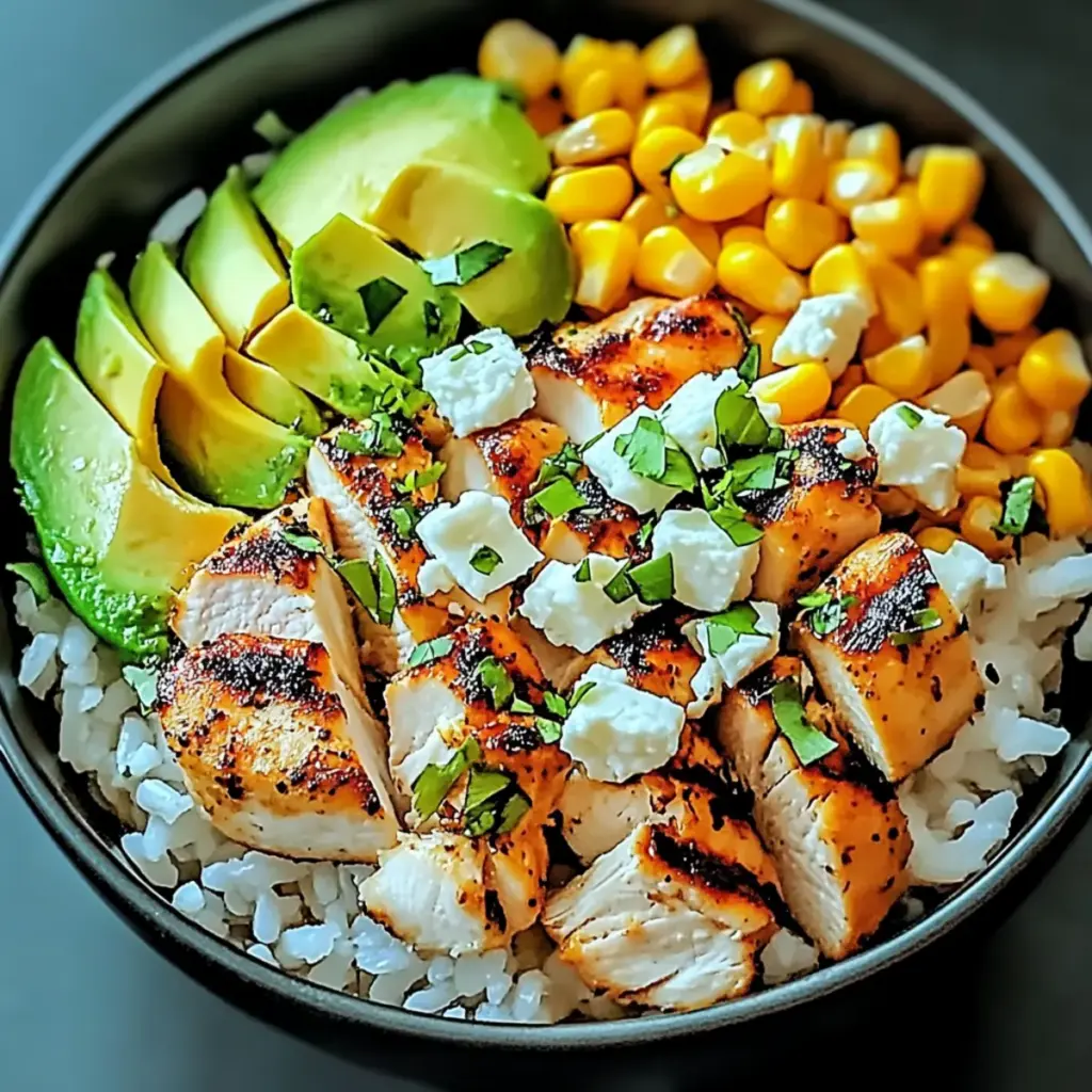 Street Corn Chicken Rice Bowl