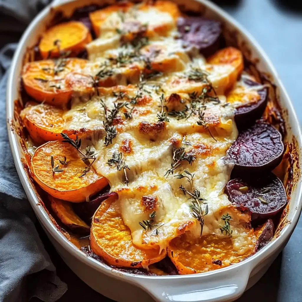 Cheesy Root Vegetable Gratin for Fall