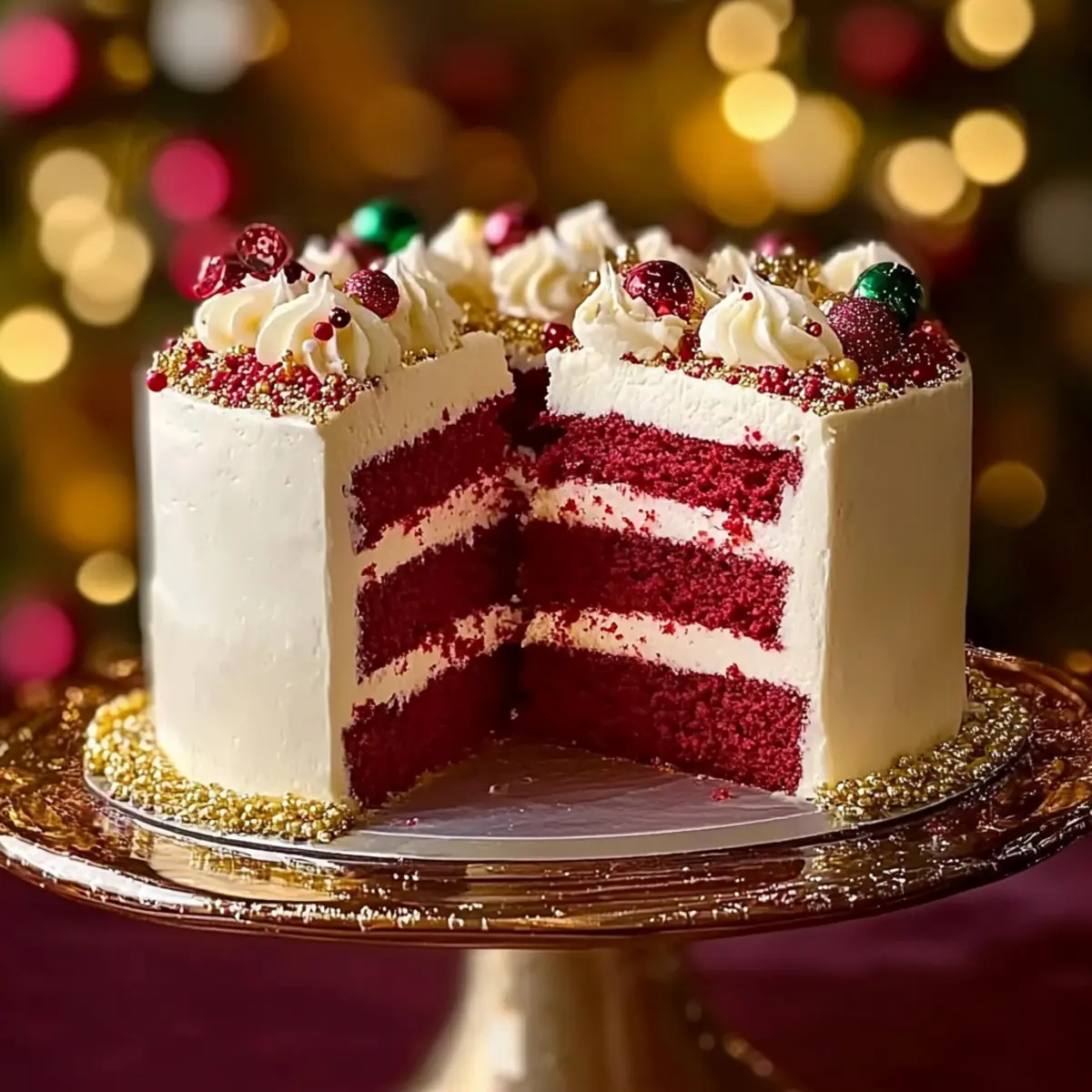 Christmas Red Velvet Cheesecake