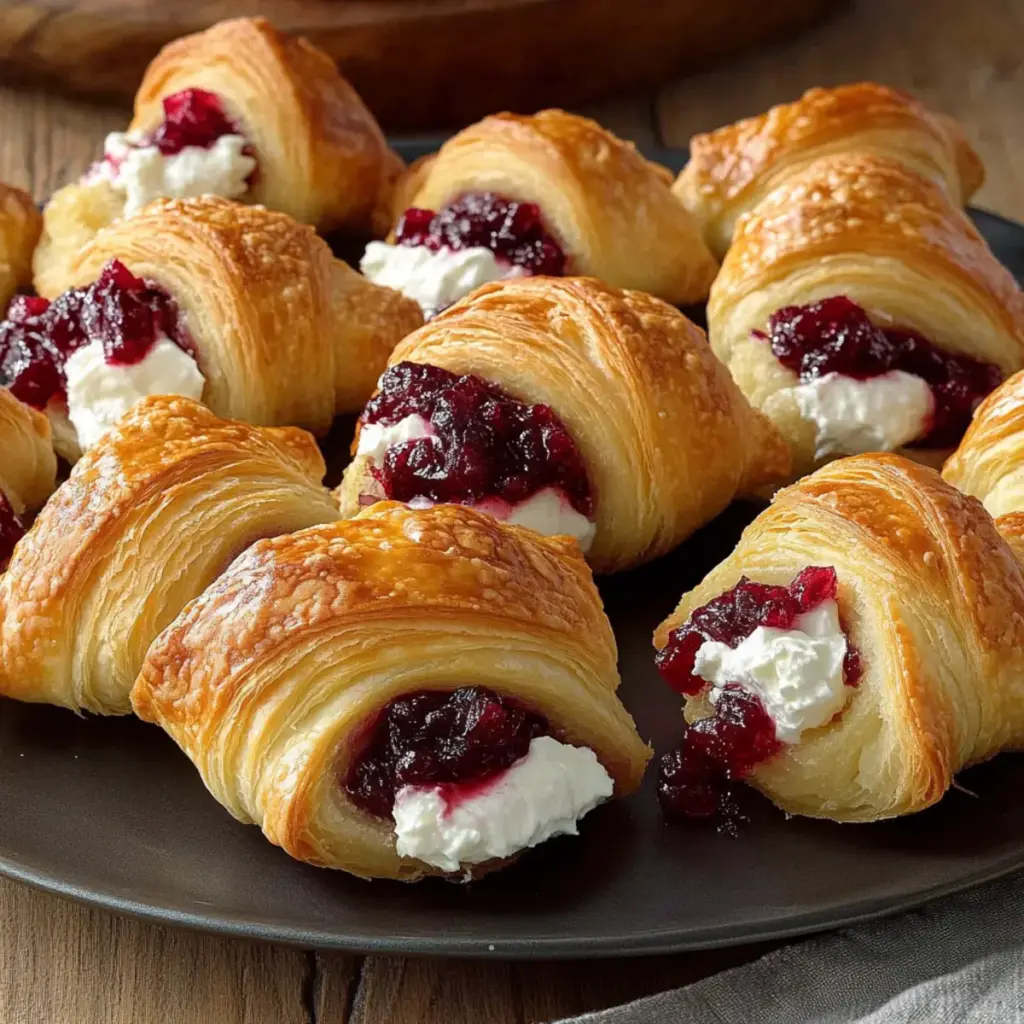 Cranberry Cream Cheese Crescent Bites