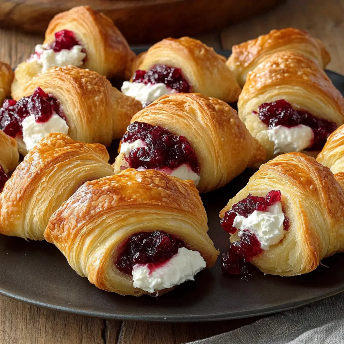 Cranberry Cream Cheese Crescent Bites
