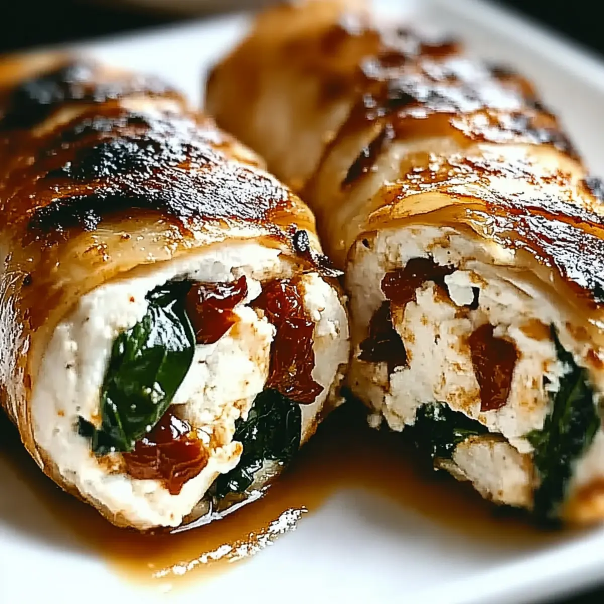 Rolled Chicken With Feta & Spinach for a Gourmet Dinner at Home