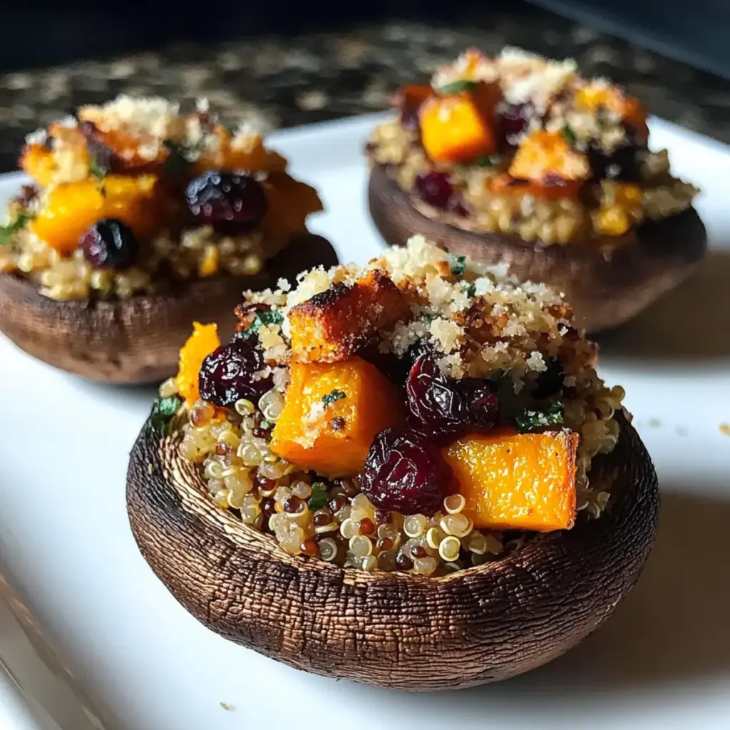 Autumn Harvest Stuffed Portobello Mushrooms