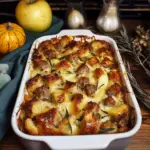 Sausage Apple and Sage Bread Pudding