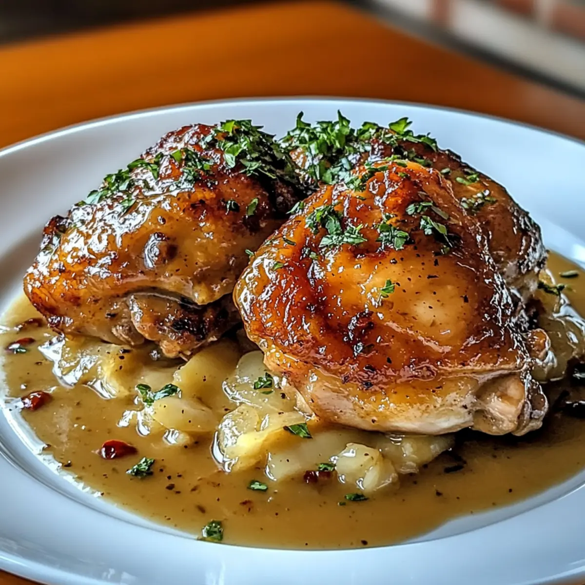 Smothered Chicken Thighs in Gravy