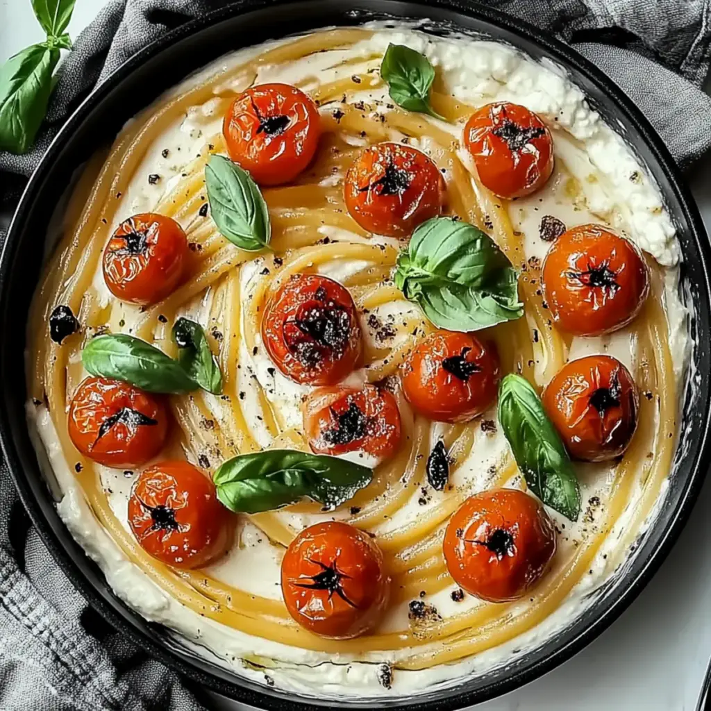 Tasty Roasted Tomato & Garlic Ricotta Pasta