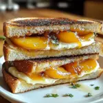 Caramelized Peach & Brie Grilled Sandwiches
