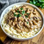 Cozy Mushroom & Seitan Stroganoff