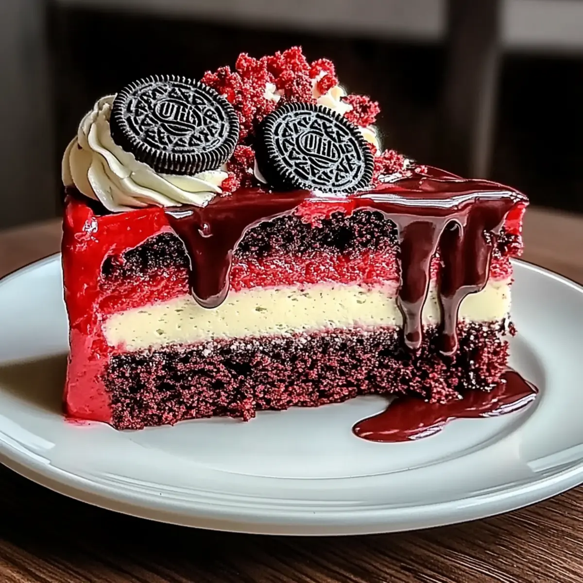 Oreo Red Velvet Cheesecake Drip Cake