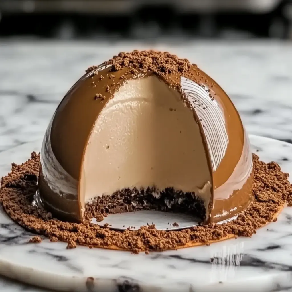 Gingerbread Latte Mousse Domes Dessert