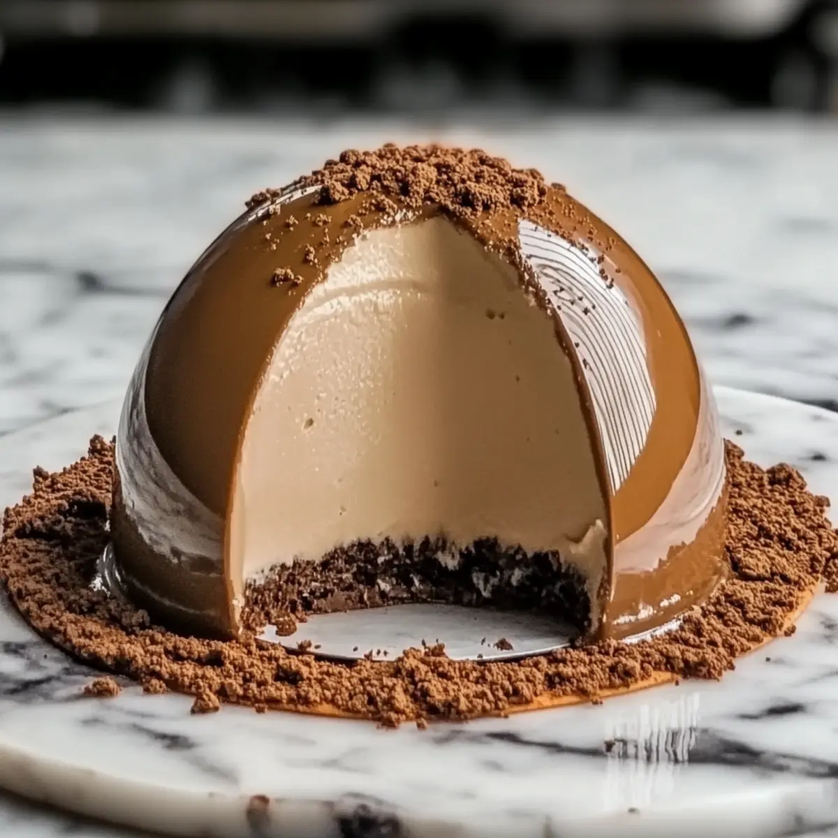 Gingerbread Latte Mousse Domes Dessert